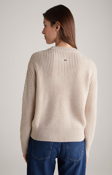 Strick-Pullover in Nude