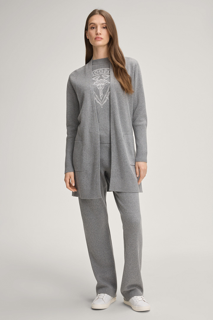 Leads to product detail page "Kardi Cardigan in Grey"