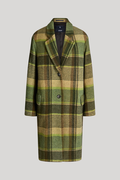 Mantel in Grün gemustert