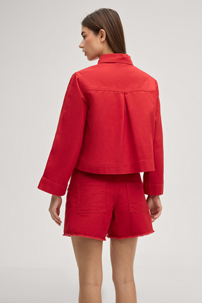 Inoa denim jacket in red