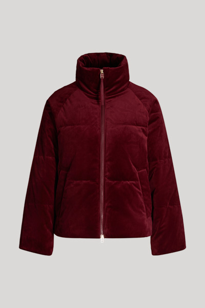 Oana Quilted Jacket in Bordeaux Red