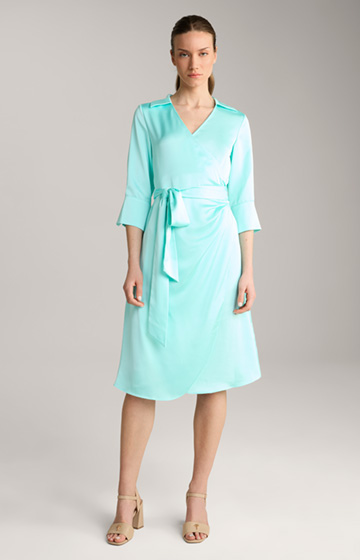Satin Dress in Turquoise
