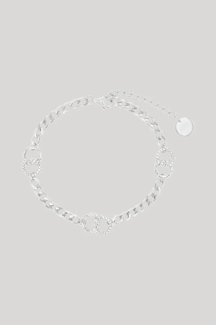 Leads to product detail page "Silver bracelet with zirconia pendant"