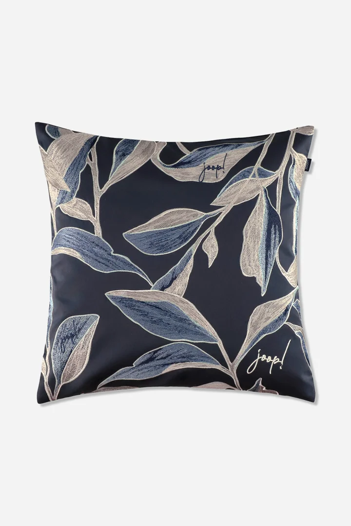 Leads to product detail page "Joop! flora decorative cushion cover 50x50 cm, navy"