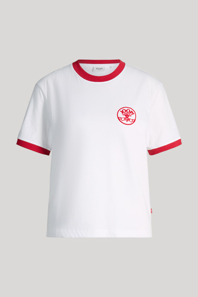 T-Shirt Tordis in Weiß/Rot
