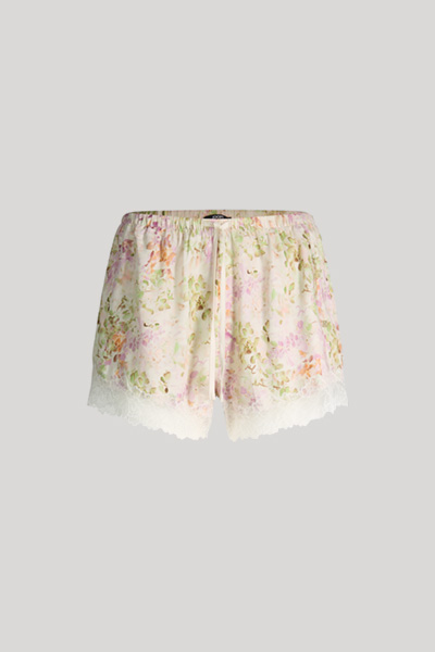 Loungewear shorts Wild Bloom in cream/rosé floral