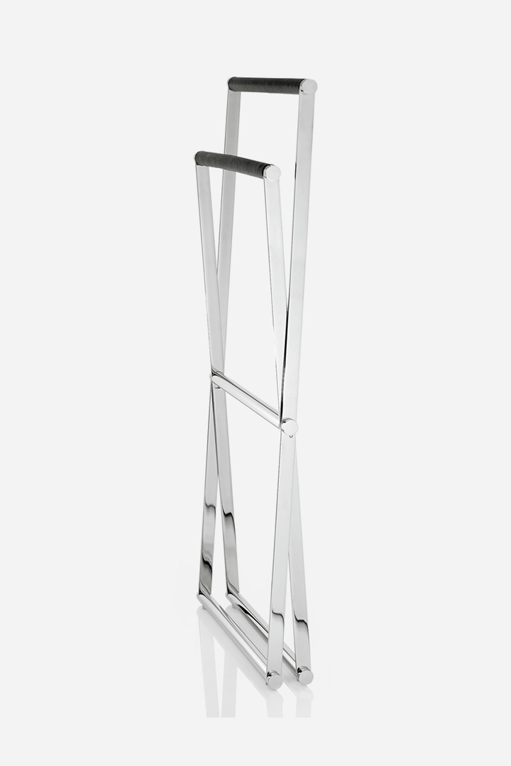 Leads to product detail page "JOOP! CHROMELINE Towel Rack in Chrome/Black"