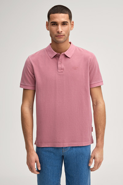 Ambrosian polo shirt in dusky pink