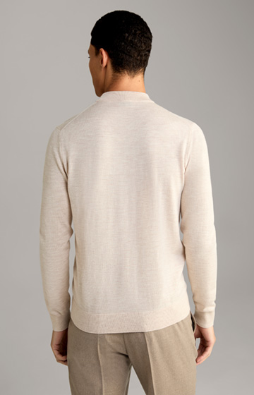 Davide Merino Wool Pullover in Light Beige