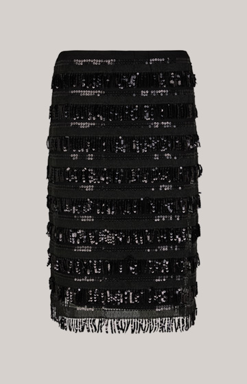 Trixi Sequin Skirt in Black