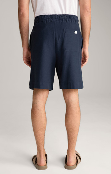 Baumwoll-Shorts Damiano in Navy strukturiert