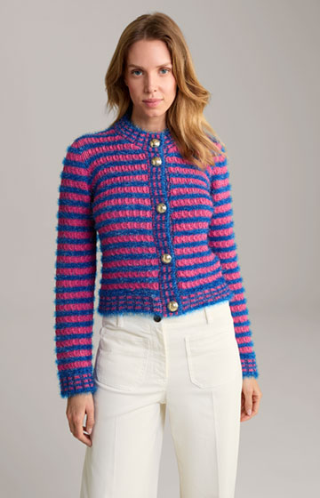 Knitted Jacket in Pink/Blue