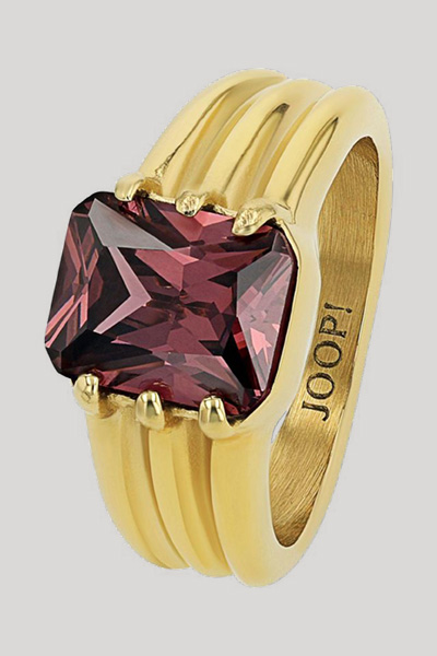 Ring with Decorative Stone in Gold/Purple