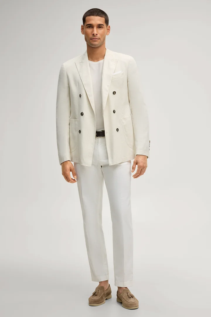 Leads to product detail page "Heazy double-breasted jacket in off-white"