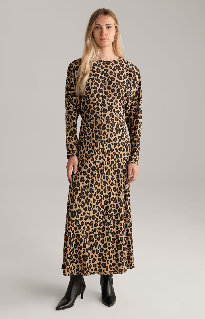 Leoprint-Kleid in Braun/Schwarz