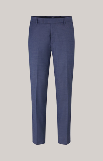 Brad Modular Suit Trousers in Medium Blue, patterned