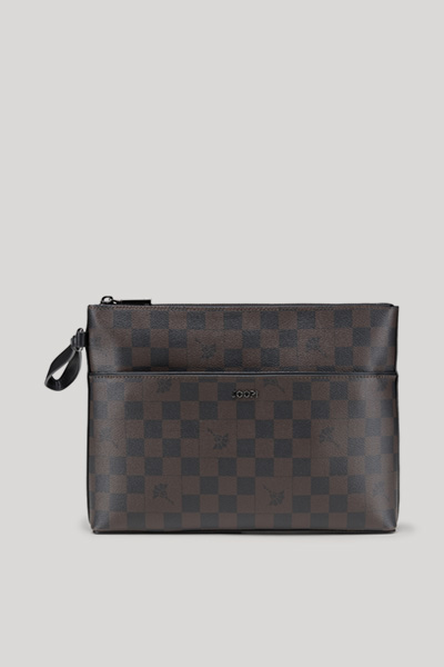 Cortina Piazza Stefano Pouch in Black/Brown