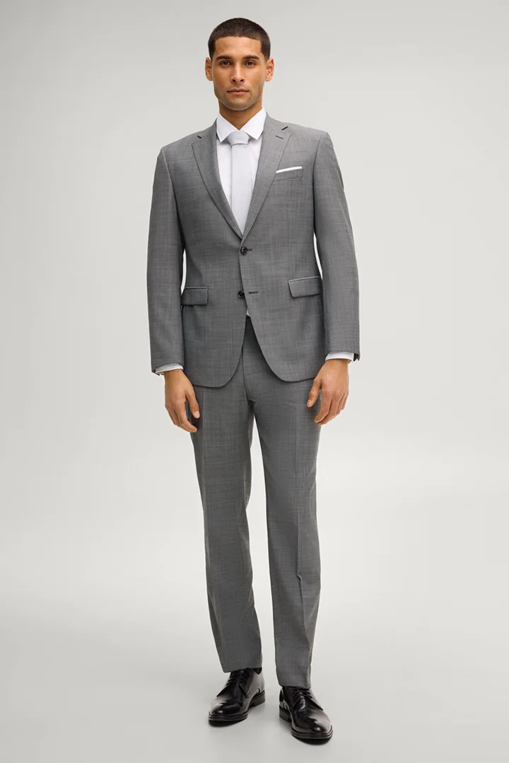 Führt zu Produktdetailseite „Baukasten-Sakko Finch in Grau strukturiert"