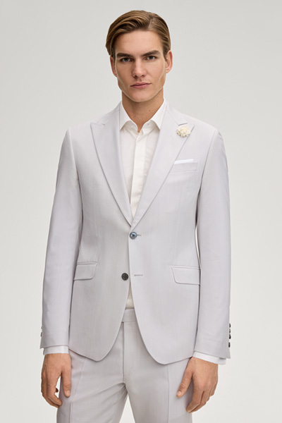 Wedding Baukasten-Sakko Hawker in Hellgrau