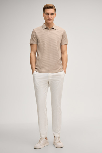 Jorge polo shirt in structured beige