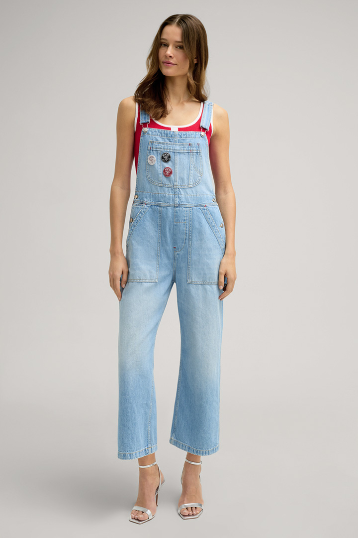 Elia Denim Dungarees in Light Blue