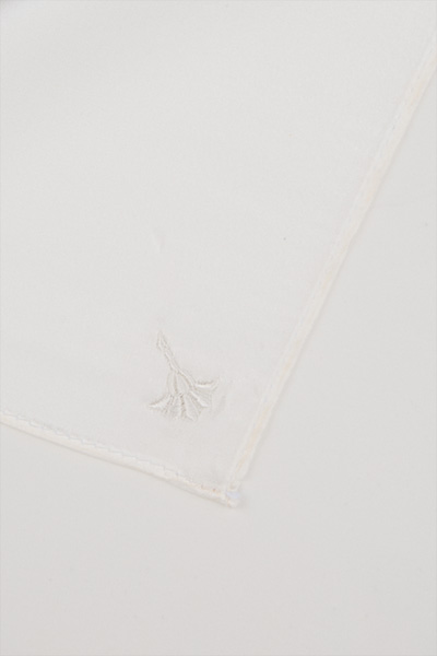 Seiden-Einstecktuch in Weiß