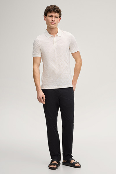 Jesse Cornflower Polo Shirt in Off-white