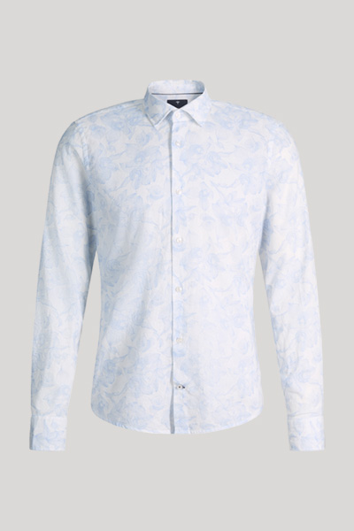 weiß/hellblau gemustert