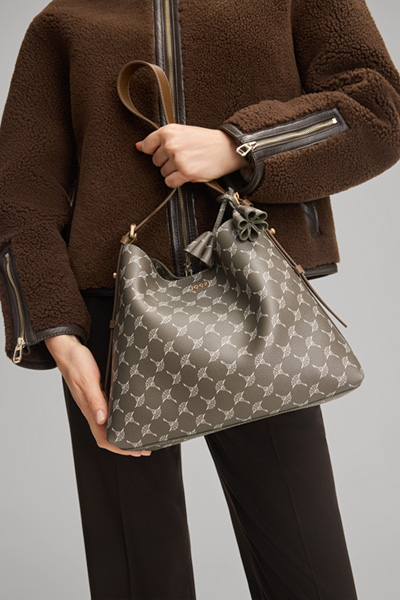 Cortina Maddy Cornflower Hobo Bag in Khaki