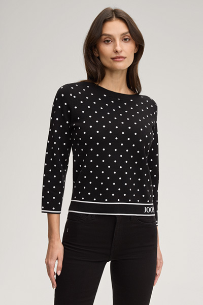 Pullover Konstantina in Schwarz/Weiß gepunktet