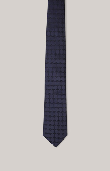 Silk Tie in a Navy Pattern