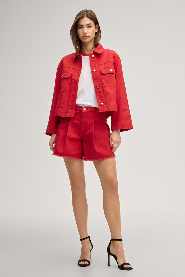 Jeansjacke Inoa in Rot