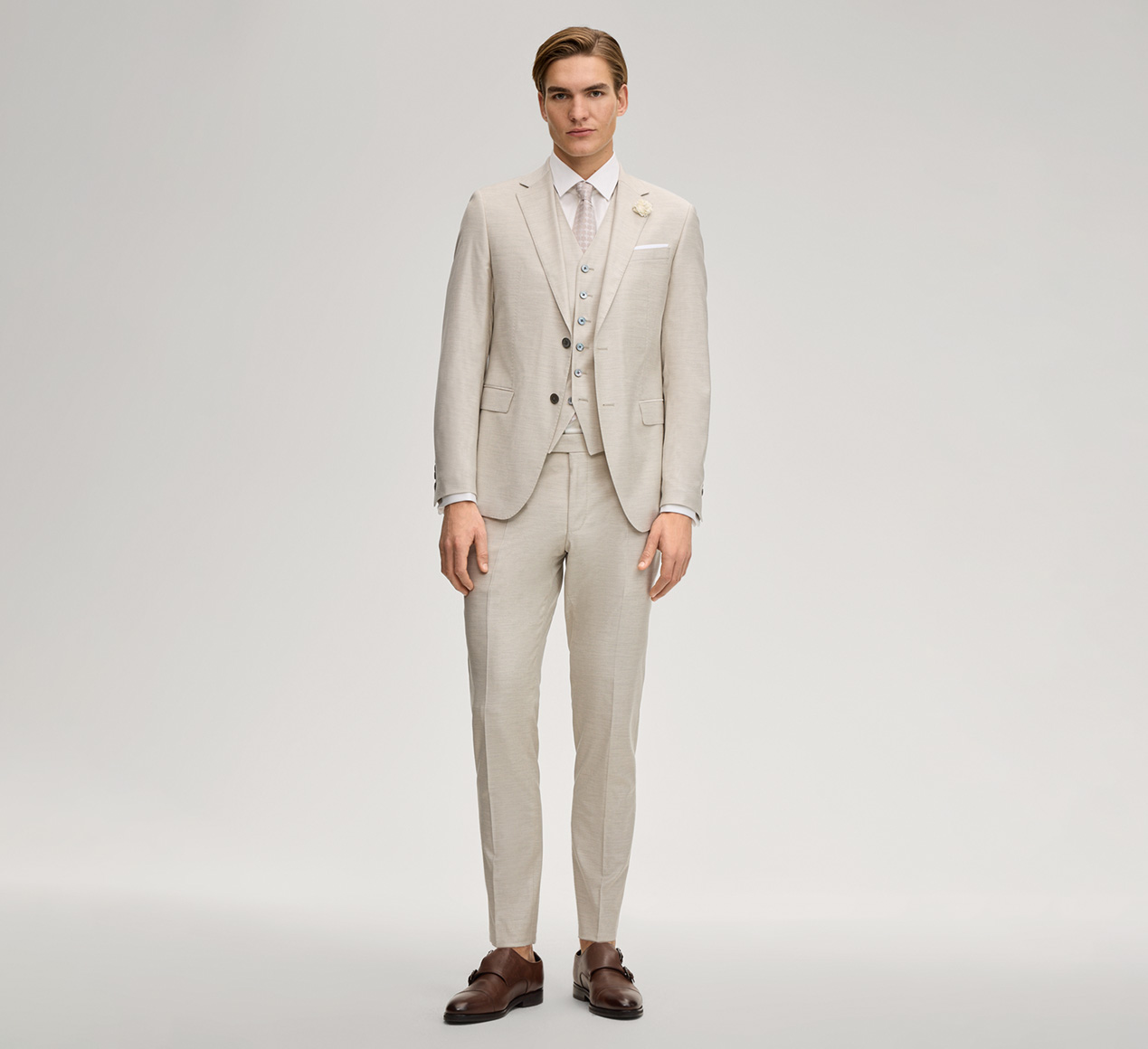 JOOP! präsentiert das Produkt Anzugweste Weazer in Hellbeige aus der Kategorie Sakkos