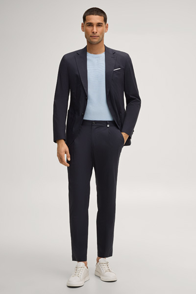 Lester modular suit trousers in dark blue