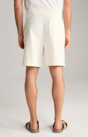 Cotton Damiano Shorts in a Textured Cream Finish