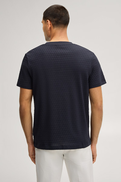 Raulos T-shirt in navy structured