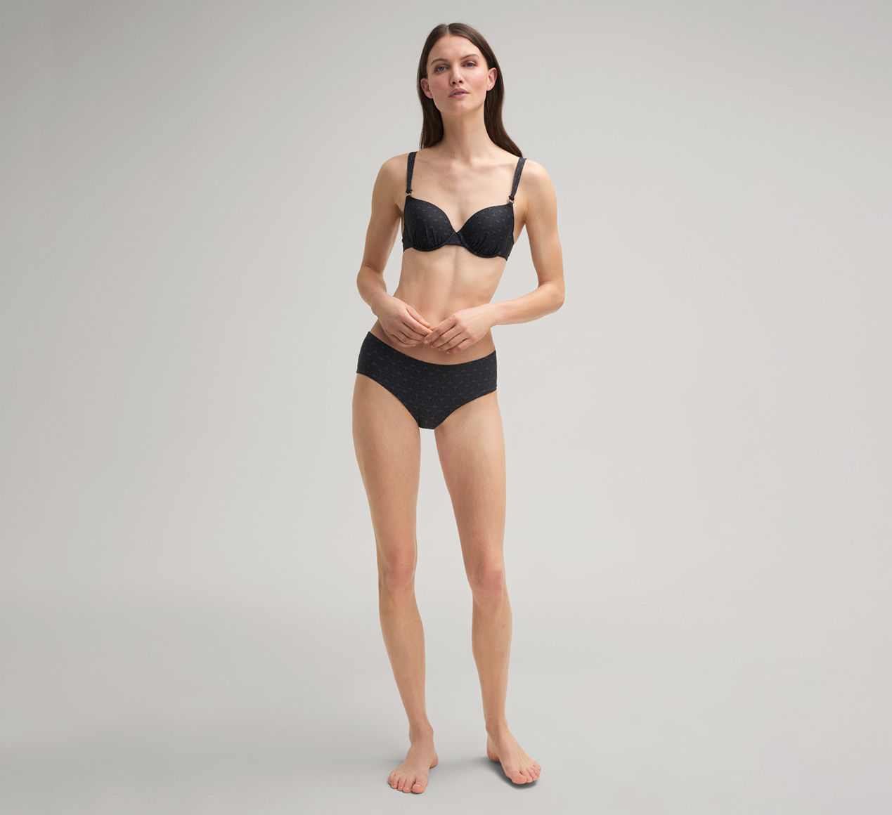 JOOP! presents the product Cornflower Bikini Bottoms in Black/Grey from the category Swimwear