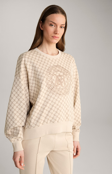 Sweatshirt in a Beige Pattern