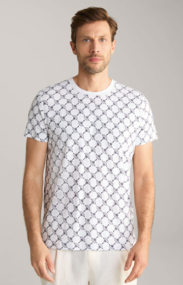 Koszulka Tyron w kolorze białym we wzór chabrów