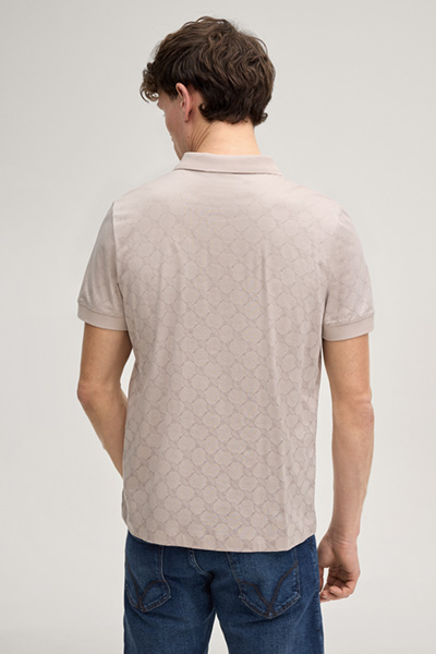 Jesse Cornflower Polo Shirt in Beige