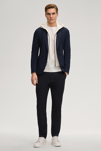 T-Shirt Davison in Offwhite Cornflower