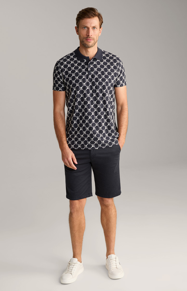 Thilo Polo Shirt in Patterned Navy