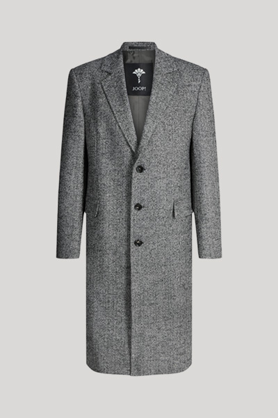 Brightons Coat in Anthracite Herringbone