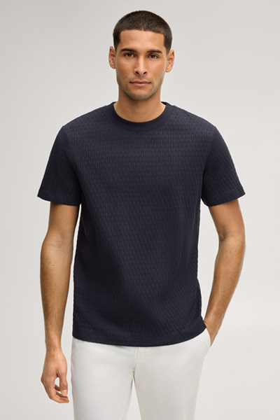 Raulos T-shirt in navy structured