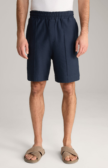 Cotton Damiano Shorts in a Textured Navy Finish