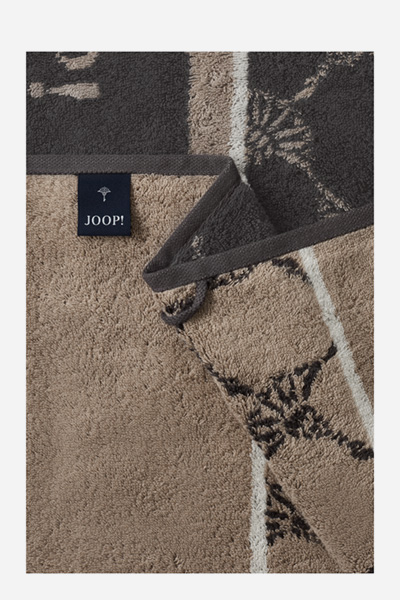 Führt zu Produktdetailseite „Duschtuch JOOP! SAUNA in Graphit/Beige gemustert"