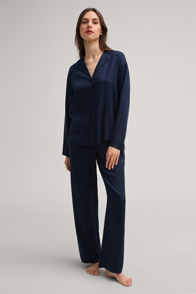 Pyjama-Shirt in Navy