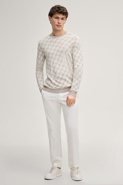 Ravorono Cornflower Pullover in Off-white/Beige