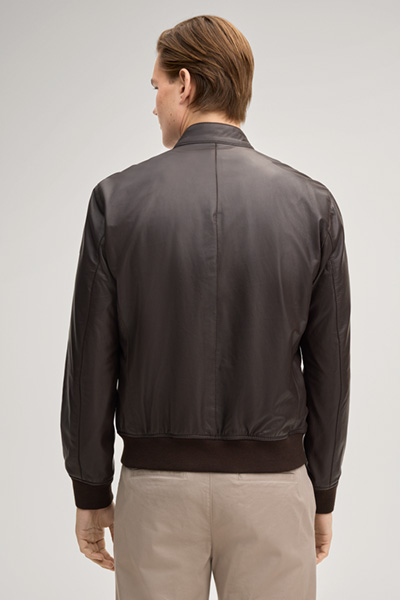 Bamor leather jacket in dark brown