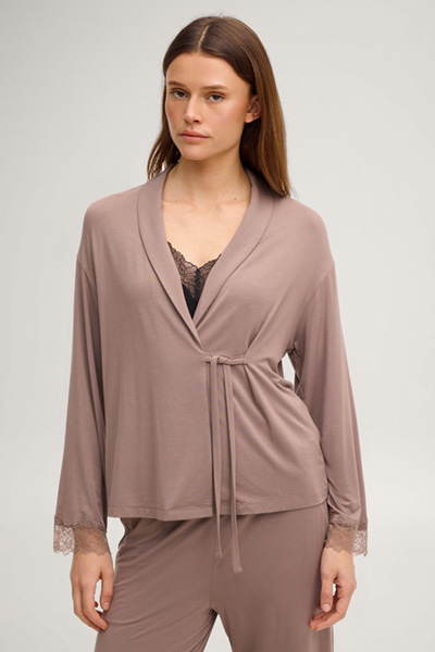 Loungewear Cardigan Grace in brown